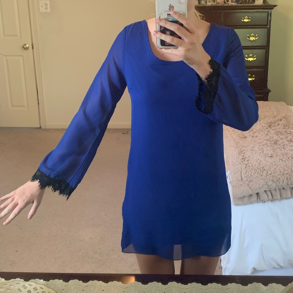 Royal Blue Long Sleeve Dress